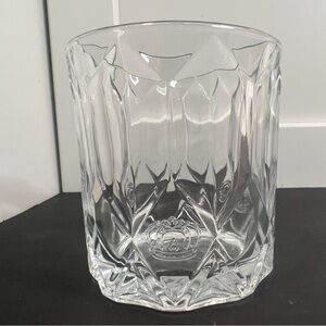CROWN ROYAL Embossed Clear Crystal Whiskey Drinking Old Fashioned Glass Tumbler